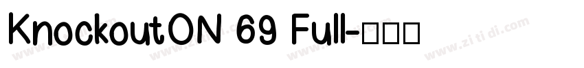 KnockoutON 69 Full字体转换